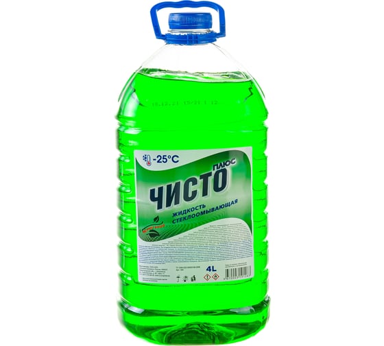 Стеклоомывающая жидкость Sintec, "Чисто Плюс" -25 С 4л ПЭТ 505
