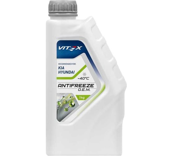 Антифриз VITEX O.E.M. for Hyundai Kia для корейских и японских автомобилей (хендай, киа) -40 G12++ Зеленый 1 кг v113201