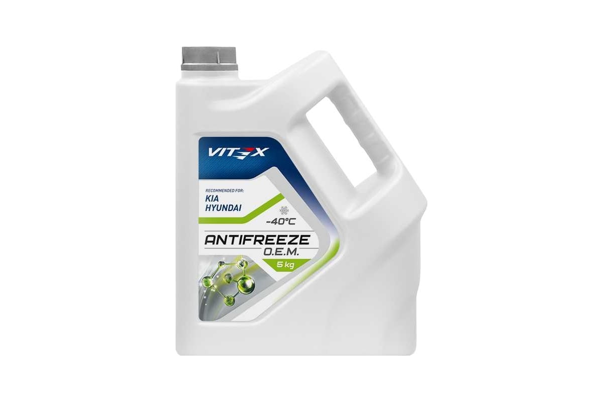 Антифриз VITEX O.E.M. for Hyundai Kia для корейских и японских автомобилей  (хендай, киа) G12++ Зеленый 5 кг v113104 - выгодная цена, отзывы,  характеристики, фото - купить в Москве и РФ