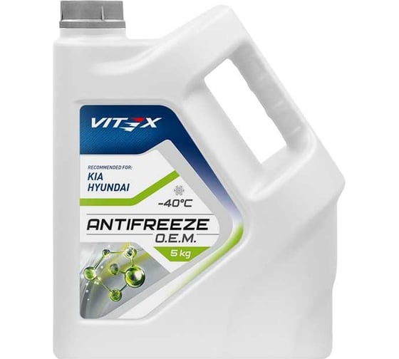 Антифриз VITEX O.E.M. for Hyundai Kia для корейских и японских автомобилей (хендай, киа) G12++ Зеленый 5 кг v113104 31594815