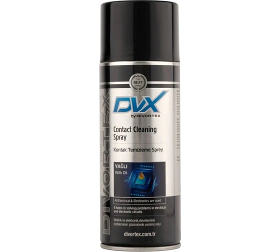 Спрей-очиститель электроконтактов DVX Contact Cleaning Spray with Oil со смазывающим, 0,4 л AER1405 1