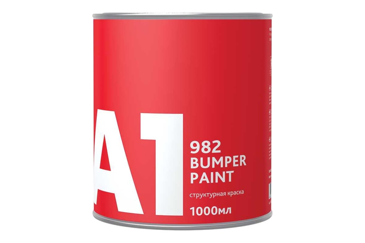 Структурная краска A1 982 BUMPER PAINT черная, 1л 982BB-1000