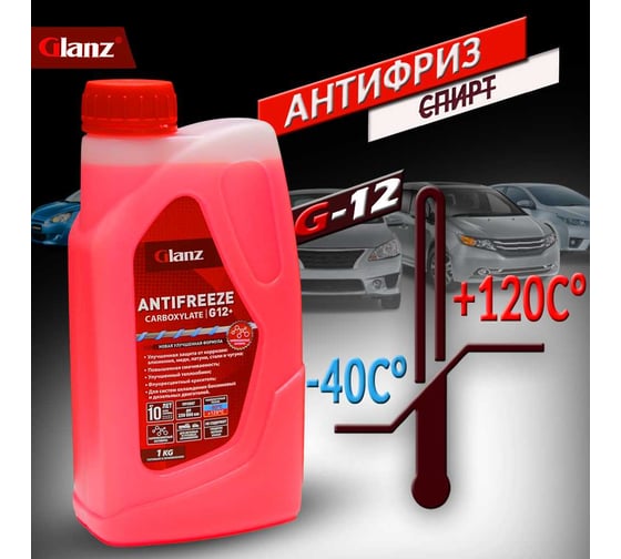 Антифриз (1 кг; красный) G-12+ Carboxylate Glanz GL011
