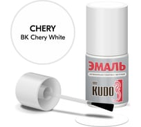 Эмаль автомобильная ремонтная с кисточкой KUDO chery bk chery white KU-74002