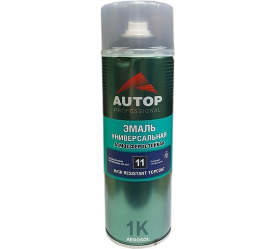 Алкидная эмаль AUTOP Professional №11 базовая, черный матовый, аэрозоль 650 мл ATP-A07833