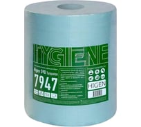 Материал протирочный нетканый ООО Комус higen 7947/s90.38x30 см, 500 л в рулоне, бирюзовый 1576691