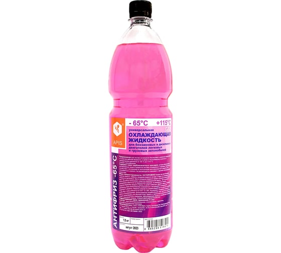 Охлаждающая жидкость для двигателя автомобиля APIS Антифриз-65 G12 1.5 кг RUZ-006-0011
