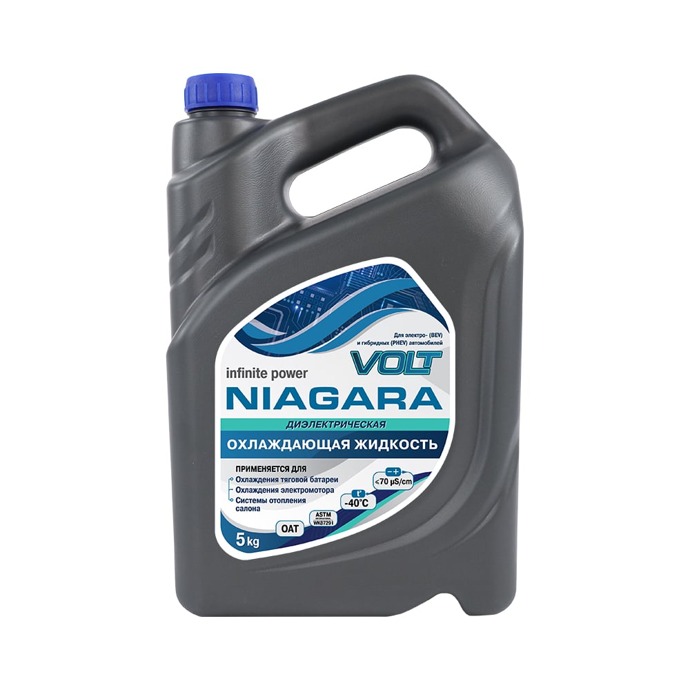 Жидкость охлаждающая NIAGARA Антифриз для электромобилей VOLT-40 5 кг ...