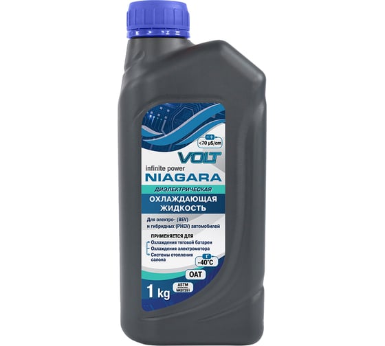 Жидкость охлаждающая NIAGARA Антифриз для электромобилей VOLT-40 1 кг 001001058058 1