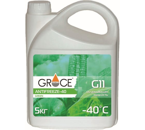Охлаждающая жидкость GRACE ANTIFREEZE -40 G11 green 5 кг