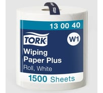 Индустриальная бумага TORK Плюс протирочная бумага в рулоне белая 22133 арт. 130040-06