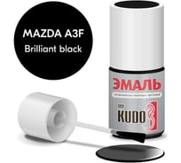 Эмаль автомобильная ремонтная с кисточкой KUDO MAZDA A3F Brilliant black KU-74907