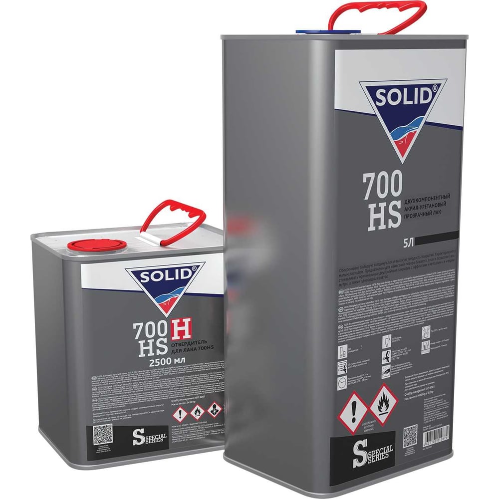 Двухкомпонентный прозрачный лак Solid 700 HS - (5000+2500мл) - 2K лак ...