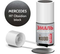 Эмаль автомобильная ремонтная с кисточкой KUDO MERCEDES 197 Obsidian black металлик KU-75202 32004186