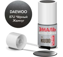 Эмаль автомобильная ремонтная с кисточкой KUDO DAEWOO 87U Чёрный Жемчуг металлик KU-74503