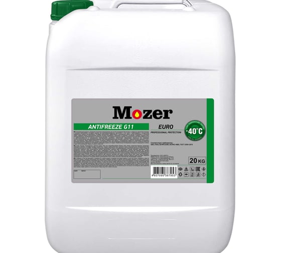 Антифриз Mozer G11 EURO зеленый, канистра 20 кг 4607953 1
