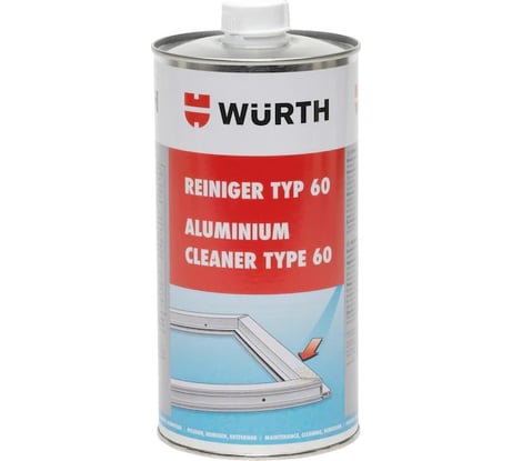 Очиститель алюминия 60 для клея Wurth AL1 1Л 0892130030053 20