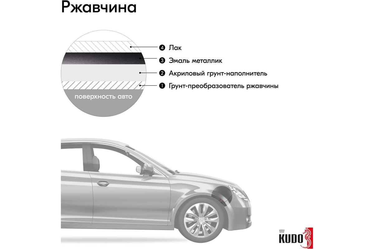 Kudo KU-41630 Краска-Спрей Kudo 630 Кварц 520мл