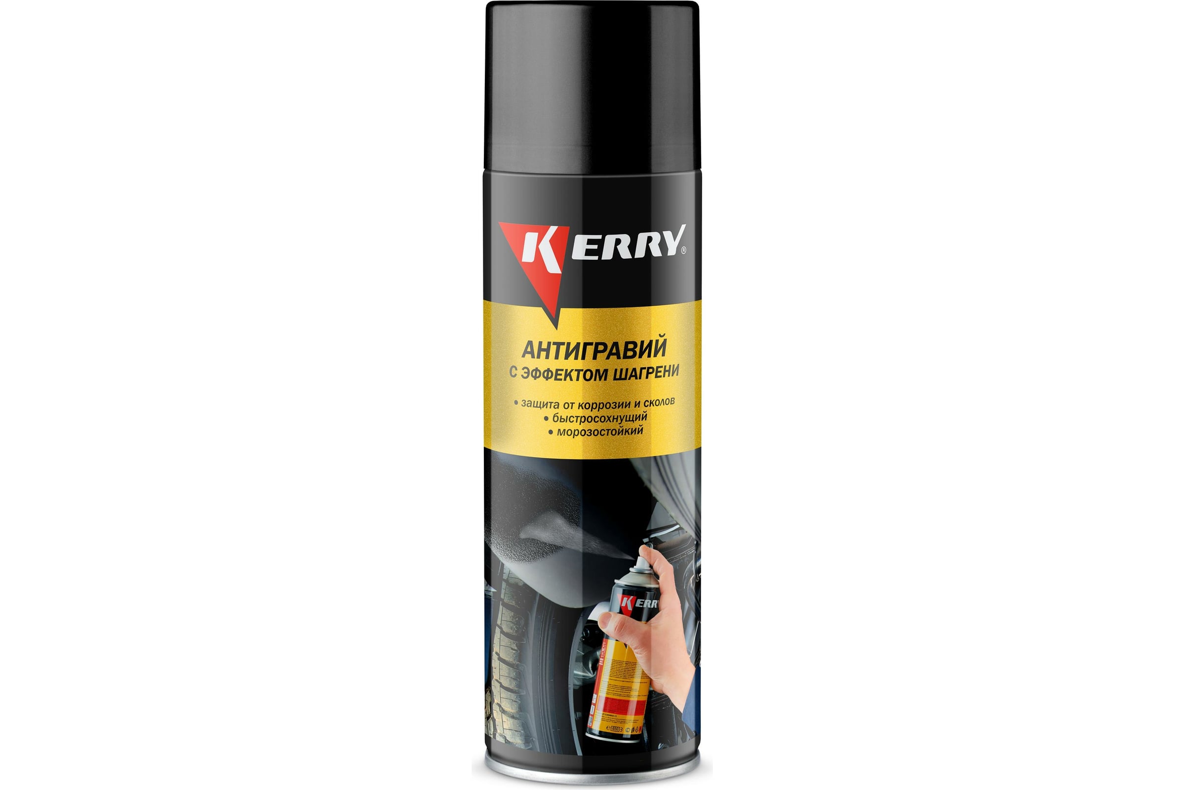 Антигравийноепокрытиесэффектомшагрени(черный)KERRYKR-971.2