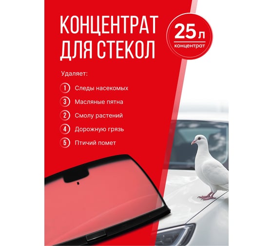 Суперконцентрированный омыватель стекол (без запаха) KERRY KR-336