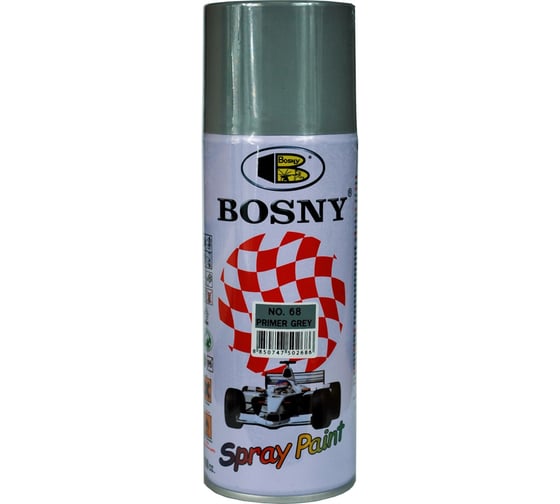 Универсальный грунт Bosny Серый, аэрозоль 68 1