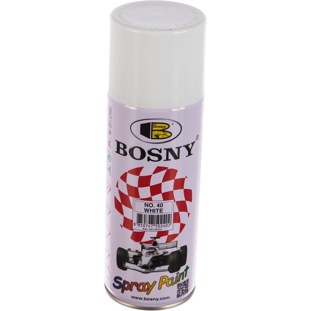 Универсальная краска Bosny белый глянцевый RAL9003 40 - выгодная цена ...