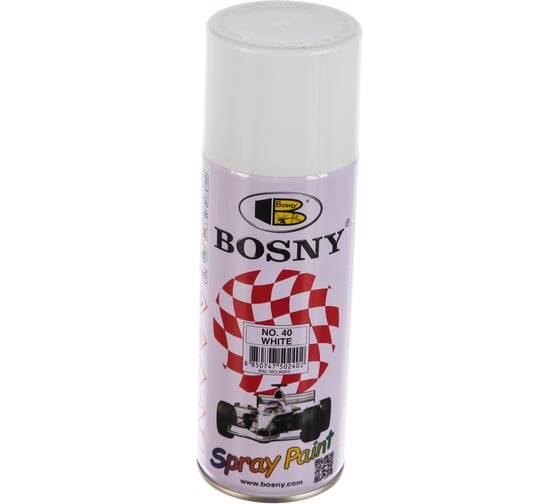 Универсальная краска Bosny белый глянцевый RAL9003 40