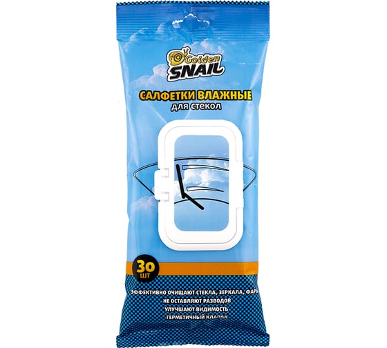 Салфетки влажные для стекол Golden Snail GS0402 1