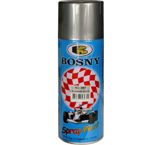 Краска Bosny металлик алюминий серебряный 361