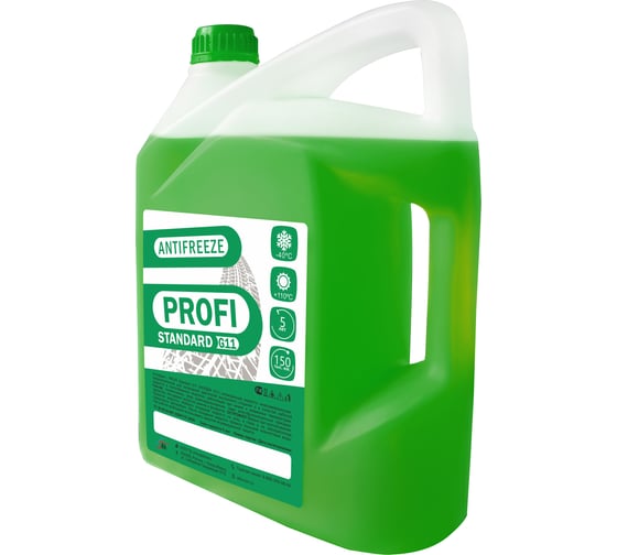 Антифриз PROFI STANDARD зеленый G11 канистра 10 кг 11-35-010