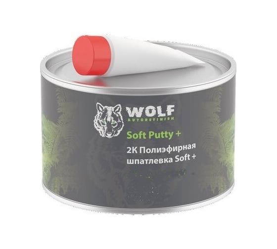 Шпатлевка 2 K Soft+ с отвердителем 1.8 кг Wolf 104.1800 1