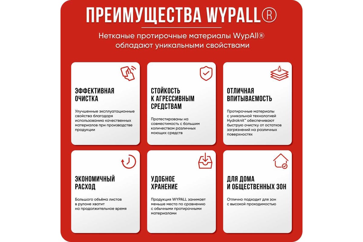 Протирочный рулон Kimberly-Clark WypAll X60 General Clean Белый, 1 рулон  900 листов, рулон 9349 - выгодная цена, отзывы, характеристики, фото -  купить в Москве и РФ