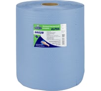 Нетканый протирочный материал PROBOS ALPHA 9802B, 80 г/м2, голубой, сотовое тиснение, 32x34см, 500 л 9802B500