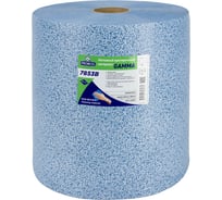 Нетканый протирочный материал PROBOS GAMMA 7853B, 85 г/м2, голубой, V-тиснение, 32x36см, 500л/рулон 7853B500