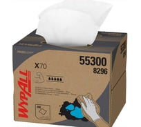 Протирочный материал Kimberly-Clark WypAll X70 упаковка BRAG Box / Бел, 192 лист/кор. 8296