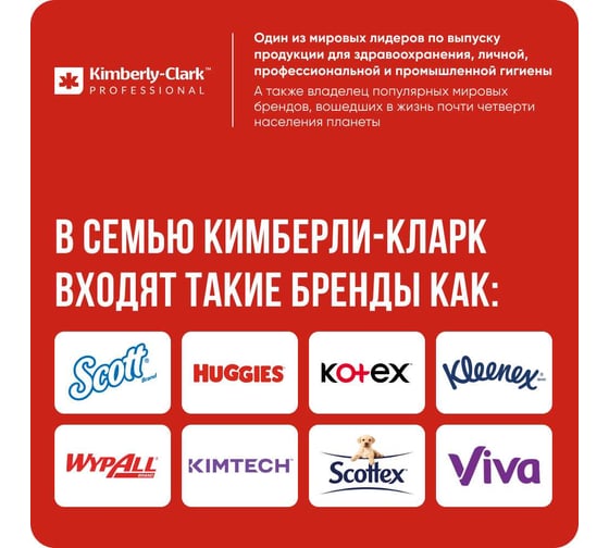 Микрофибра Kimberly-Clark WYPALL* 40x40см, красная, 6 салф/упак 8397