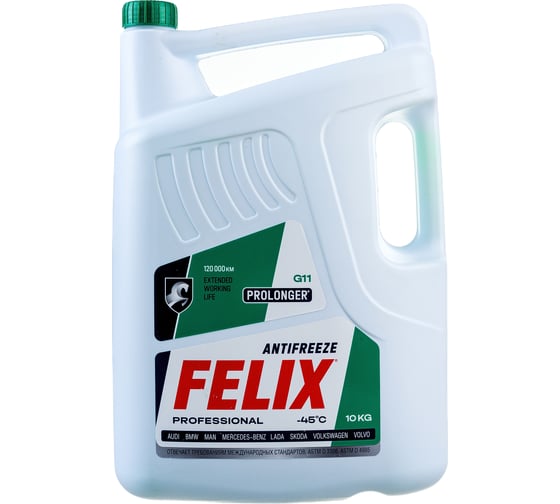 Антифриз FELIX PROLONGER-40 G-11, 10 кг, зеленый 430206021 1