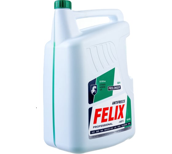 Антифриз FELIX PROLONGER-40 G-11, 10 кг, зеленый 430206021