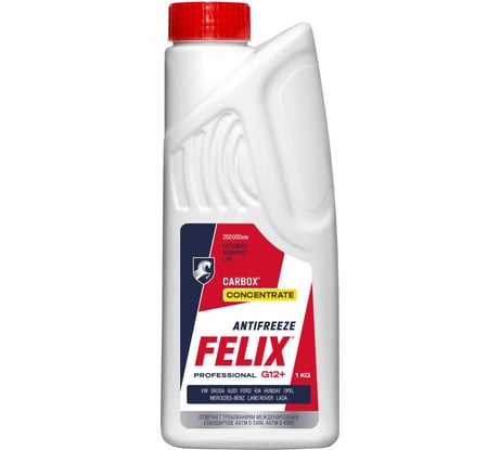 Антифриз FELIX CARBOX -40град.С, G-12+, 1 кг, красный, концентрат 430206040