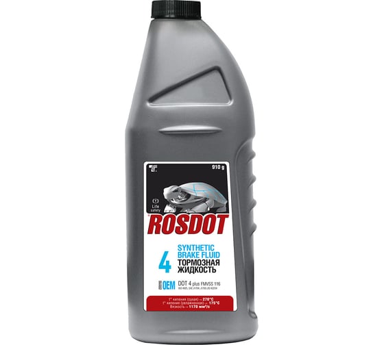 Тормозная жидкость ROSDOT РосДот-4 Тосол Синтез 430101H03