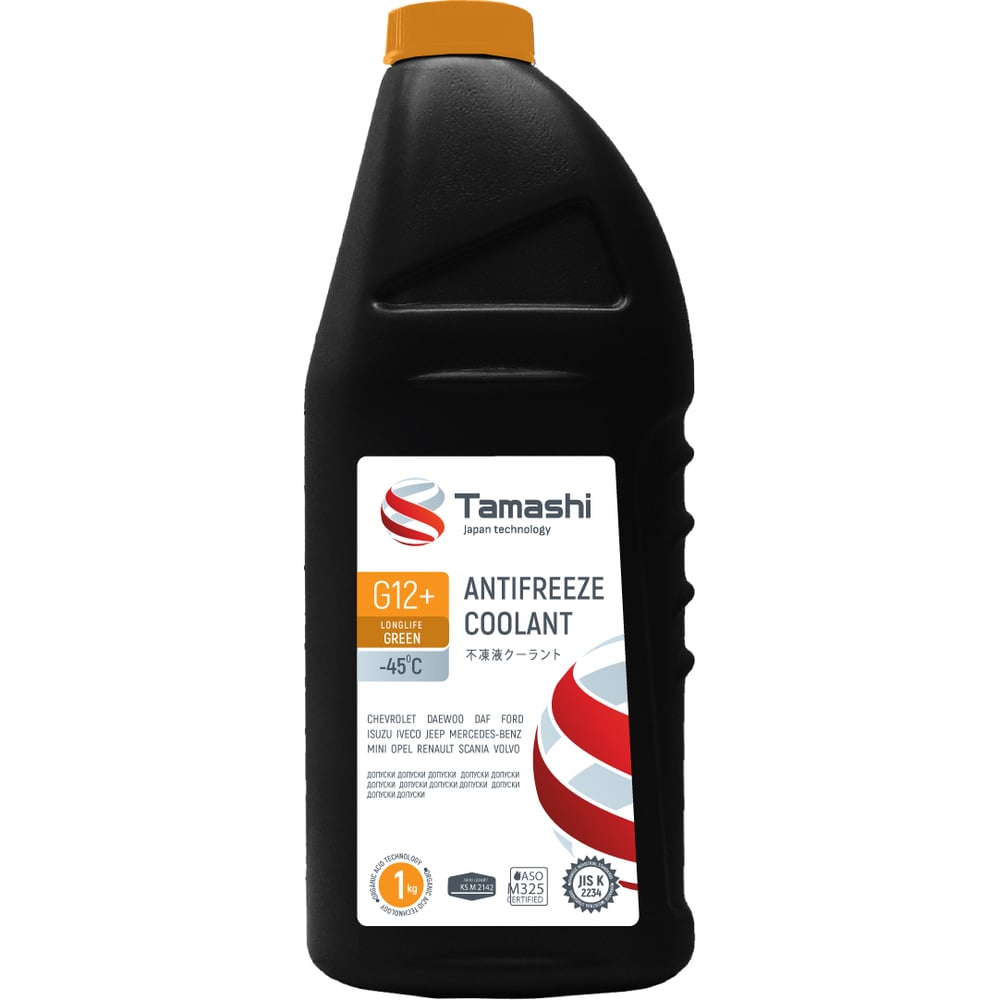 Антифриз Tamashi G12+ LONGLIFE YELLOW, 1кг, желтый, готовый, до -45C ...