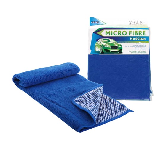 Салфетка микрофибра AZARD Hard clean с сеткой 35 х 40 см AMF-05 1