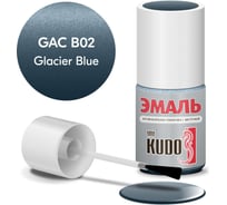 Эмаль автомобильная ремонтная с кисточкой KUDO GAC B02 GLACIER BLUE металлик KU-74354