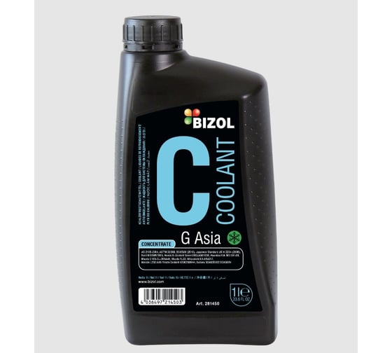 Антифриз Bizol Coolant G Asia концентрат, 1 л. 281450