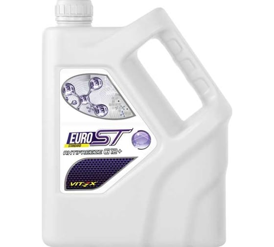 Антифриз VITEX Euro ST G12+ Фиолетовый VW TL774 D/F, SAE J 1034, ASTM D 3306, ASTM D 4340, ASTM D 4656, ASTM D 6210, AFNOR R-15-601, BS 6580:1992, JIS K 2234, JASO M325 (Japan) LLC, Önorm V5123 Евро 3 кг v113803 1