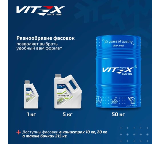Антифриз VITEX O.E.M. for Hyundai Kia для корейских и японских автомобилей (хендай, киа) G12++ Зеленый 10 кг v113005