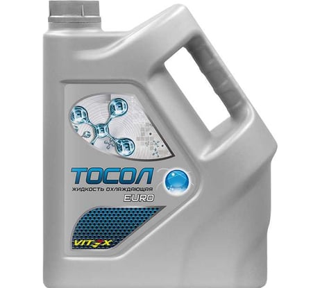 Тосол VITEX Euro жидкость охлаждающая, низкозамерзающая Евро, 5 кг v201404