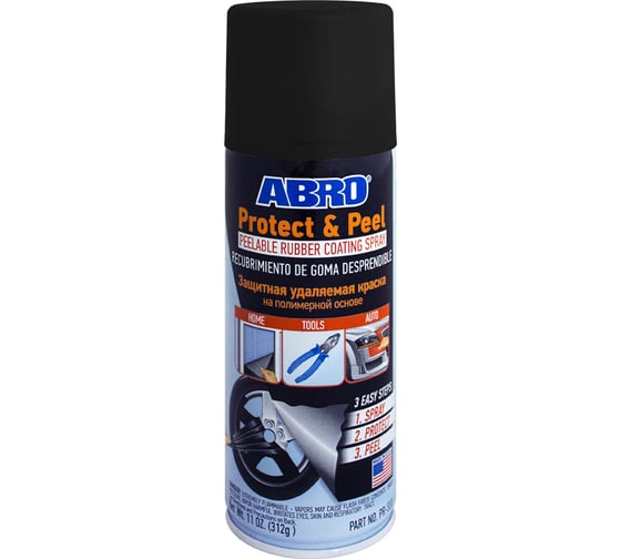 Защитная краска на полимерной основе ABRO INDUSTRIES INC аэрозоль, черная, 397 г PR-555-BLK 1