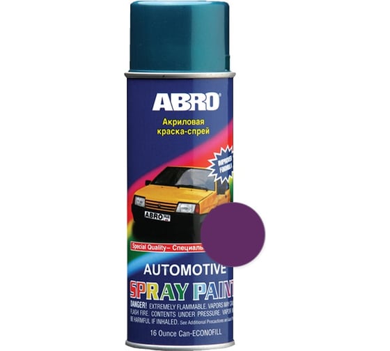 Аэрозольная краска ABRO INDUSTRIES INC Lada 107 баклажан, 473 мл Л107 1