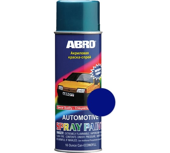 Аэрозольная краска ABRO INDUSTRIES INC Lada 456 темно-синяя, 473 мл Л456 1